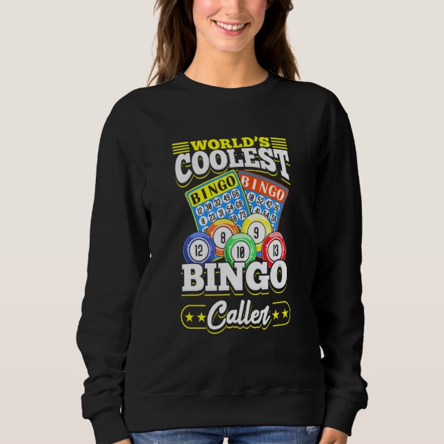 Moletom Bingo Card Game Words Coolest Bingo Caller (Frente)