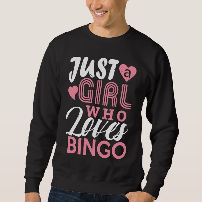 Moletom Bingo Girls  Bingo Game Player  Women Kids (Frente)