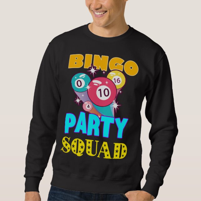 Moletom Bingo Party Squad Bingo Balls Gambling  Bingo Team (Frente)