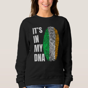Moletom Biometria de DNA de Impressão Digital Bandeira Irl