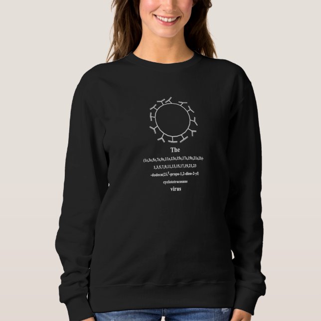 Moletom Bioquímica da Molécula de Nomenclatura Iupac Vírus (Frente)