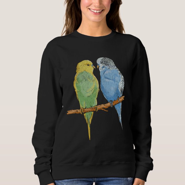 Moletom Bird Lover Parakeet Lovers sweet birding, cool ret (Frente)