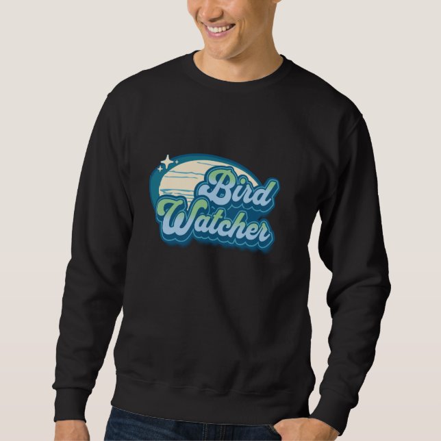 Moletom Bird Watcher Bird Bird Observando Teal (Frente)