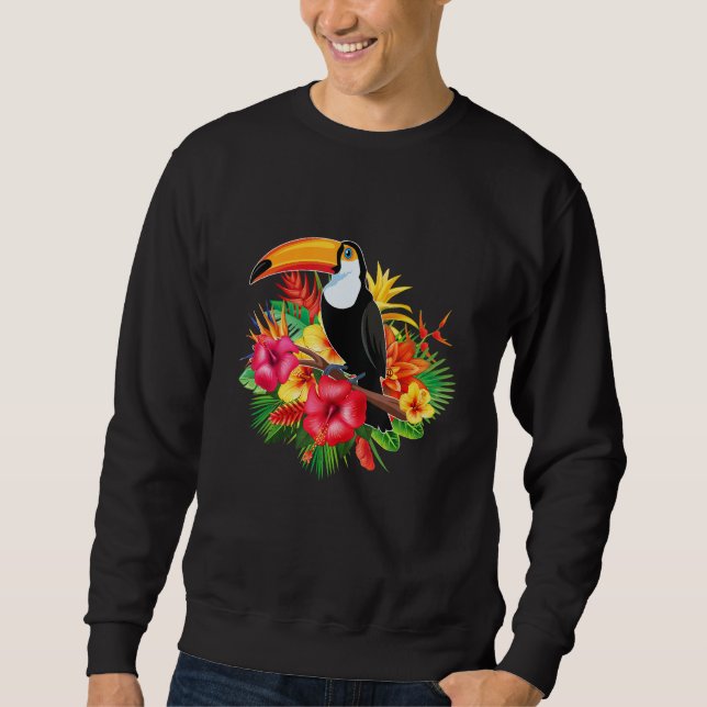Moletom Birds Exotic Tropical Flowers Summer Animal Toucan (Frente)