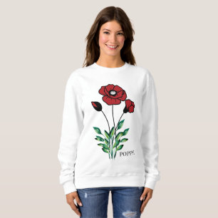 Moletom Birth Month Flower August Poppy