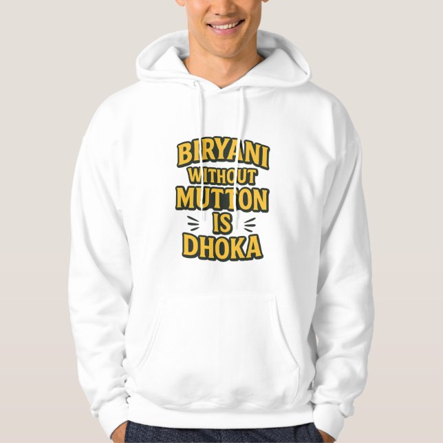 Moletom Biryani Sem Carneiro É Dhoka Comida Desi Divertida (Frente)