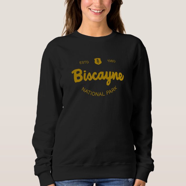Moletom Biscayne National Park Classic Script Style Text (Frente)
