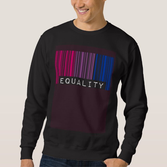 Moletom Bisexual Barcode Pride Equality Queer Aesthetic LG (Frente)