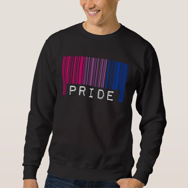 Moletom Bisexual Barcode Pride Month Queer Aesthetic LGBTQ (Frente)