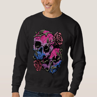 Moletom Bisexual Bi Pride Flag Gothic Skull