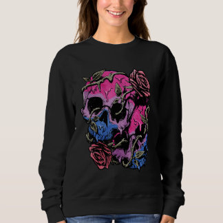 Moletom Bisexual Bi Pride Flag Gothic Skull