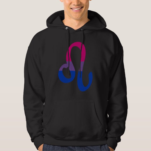 Moletom Bisexual Pride Flag Leo Zodiac Sign (Frente)