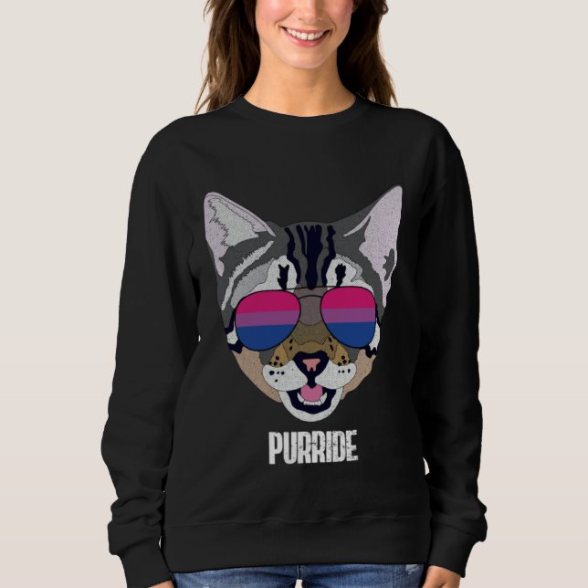 Moletom Bisexual Purride Bi Pride Cat (Frente)
