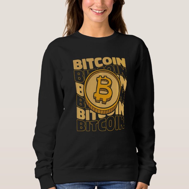 Moletom Bitcoin Blocos de Texto Criptomoedas Criptomoeda B (Frente)