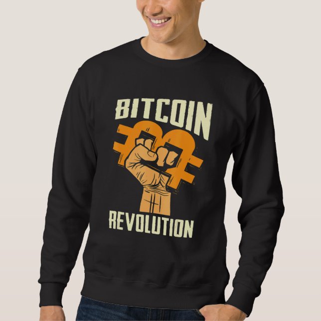 Moletom Bitcoin Cryptocurrency BTC Revolution Bitcoin Trad (Frente)
