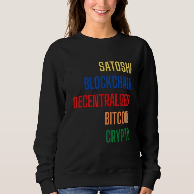 Moletom Bitcoin Cryptocurrency Crypto Satoshi Nakamoto Blo (Frente)