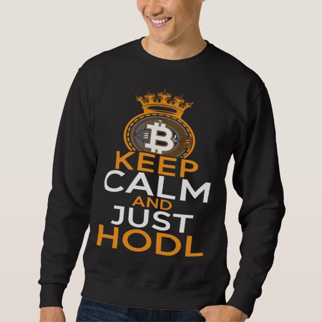 Moletom Bitcoin HODL Keep Calm and HODL Cryptocurrency BTL (Frente)
