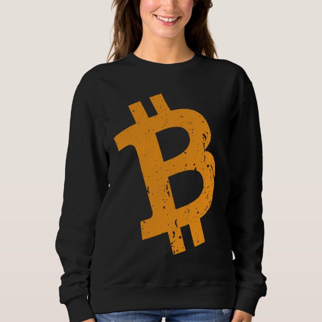 Moletom Bitcoin Vintage Crypto Blockchain Bitcoin (Frente)