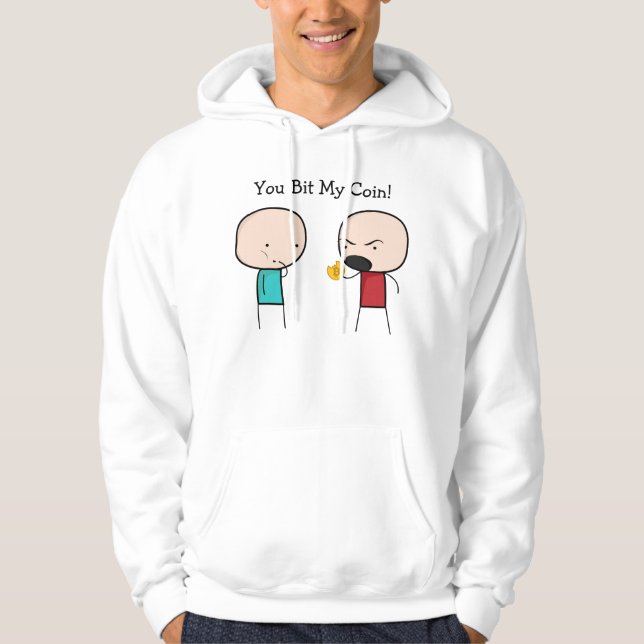 Moletom Bitcoin "você mordeu Hoodie da minha moeda" (Frente)