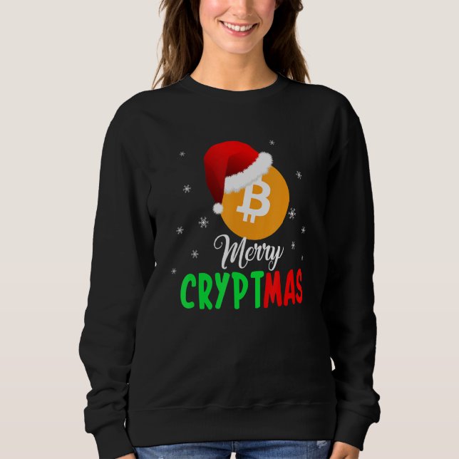 Moletom Bitcoint Blockchain Santa Hat Natal Pajama Xma (Frente)