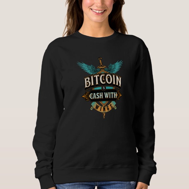 Moletom Bitmoney Cash Com Asas (Frente)