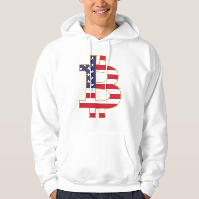 Moletom Bitmoney USA Flag - Btc Crypto (Frente)