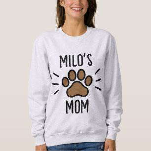 Moletom Black and Brown Paw Print Dog Nome Mãe