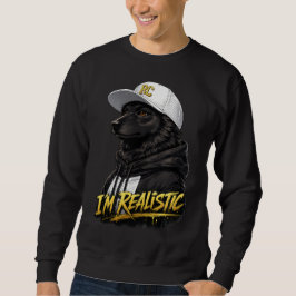 Moletom Black Anime Dog Streetwear Art | I'm Realistic