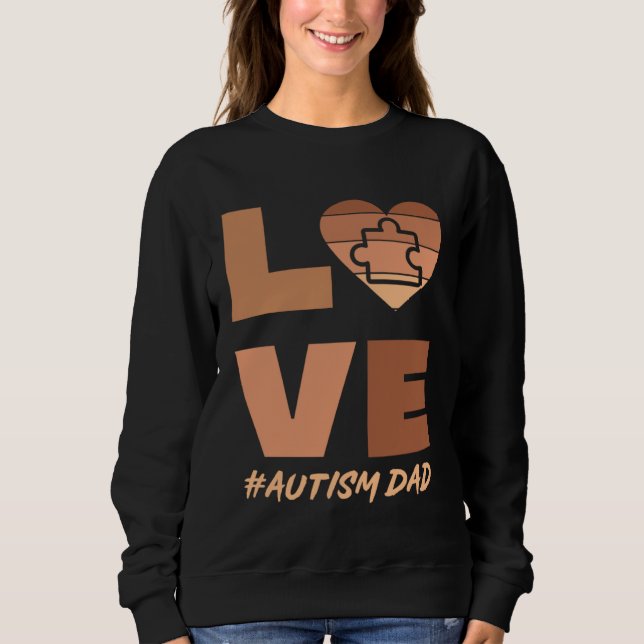 Moletom Black Autism Dad Of Autistic Son Kid Neurodiverse  (Frente)