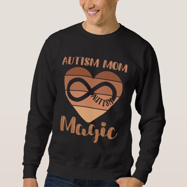 Moletom Black Autism Mom Of Autistic Son Kids Neurodiversi (Frente)