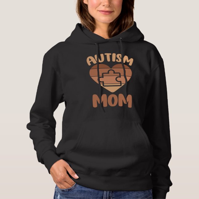 Moletom Black Autism Mom Of Autistic Son Kids Neurodiversi (Frente)