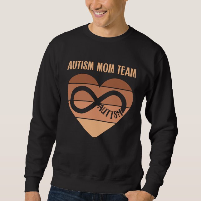 Moletom Black Autism Mom Team Autistic Son Kid Neurodivers (Frente)