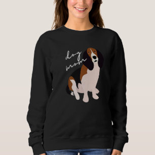 Moletom Black Brown & White Basset Dog Mãe Mulher