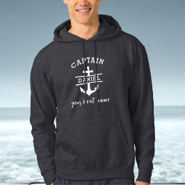 Moletom Black Captain Boat Nautical Anchor Ship 