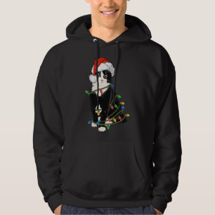 Moletom Black Cat Natal Luzes Negras Gato Natal