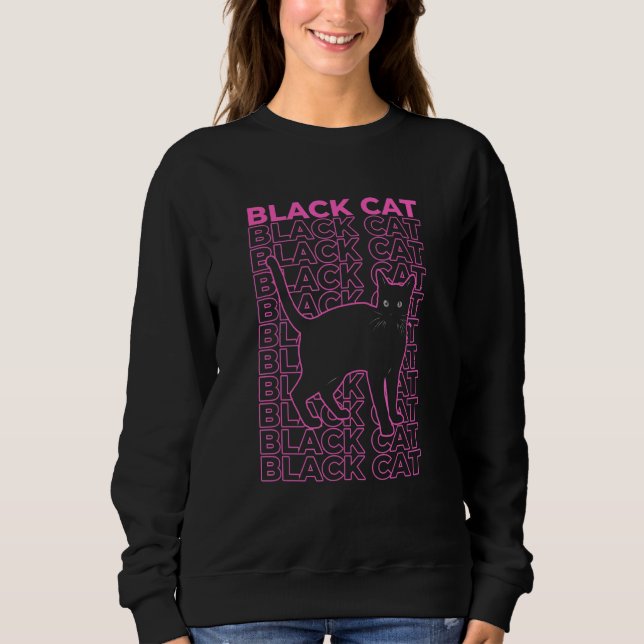 Moletom Black Cat Pastel Aesthetic (Frente)