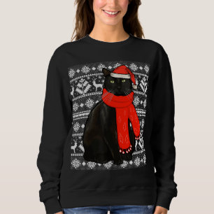 Moletom Black Cat Santa Hat Febre Fresca De Natal X