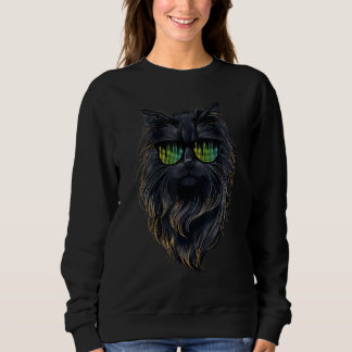 Moletom Black Cat Shirt Women Men Funny Cat