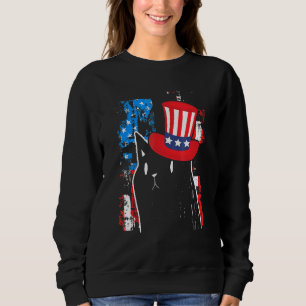 Moletom Black Cat Usa Flag Patriótico Kitten American Patr