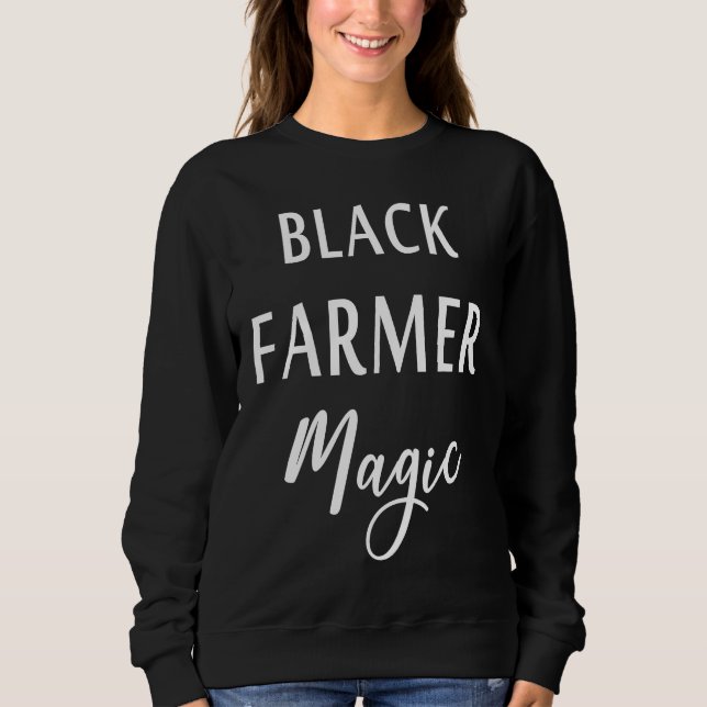 Moletom Black Farmer Magic Black History Month African Ame (Frente)
