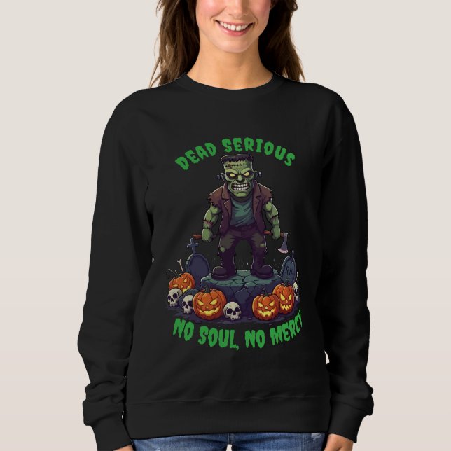 Moletom 🖤 Black Frankenstein Halloween Sweet 💀 🎃 U (Frente)