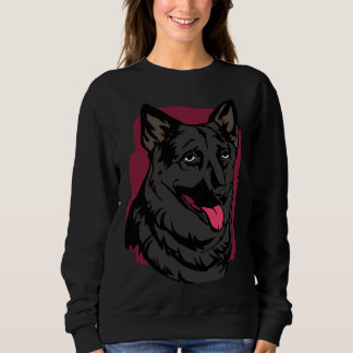 Moletom Black German Shepherd Face Artwork