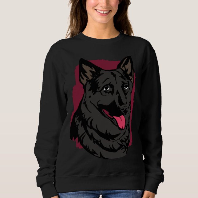 Moletom Black German Shepherd Face Artwork (Frente)
