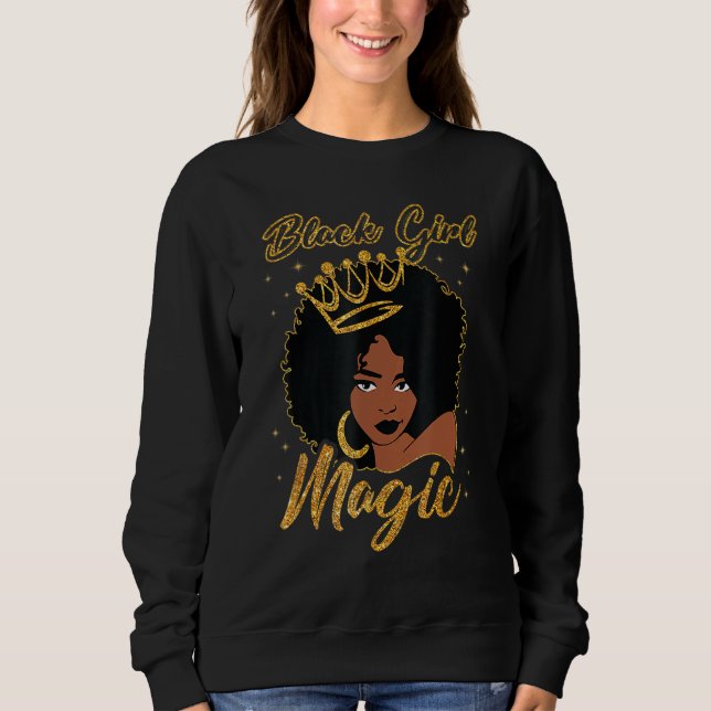Moletom Black Girl Magic Shirts for Women Girls Kids Afric (Frente)