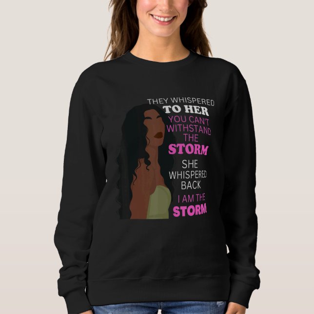 Moletom Black Girl Storm Melanin Women Girls Afro American (Frente)