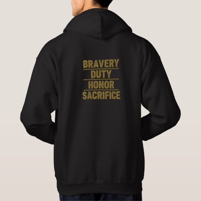 Moletom Black & Gold Firefighter Honor Hoodie (Verso)