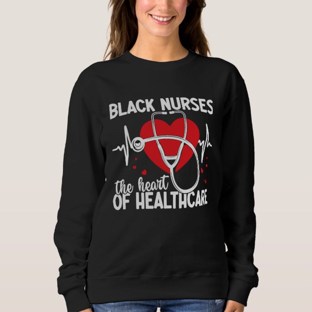 Moletom Black Healthcare Worker African Nurse Nursing Enth (Frente)