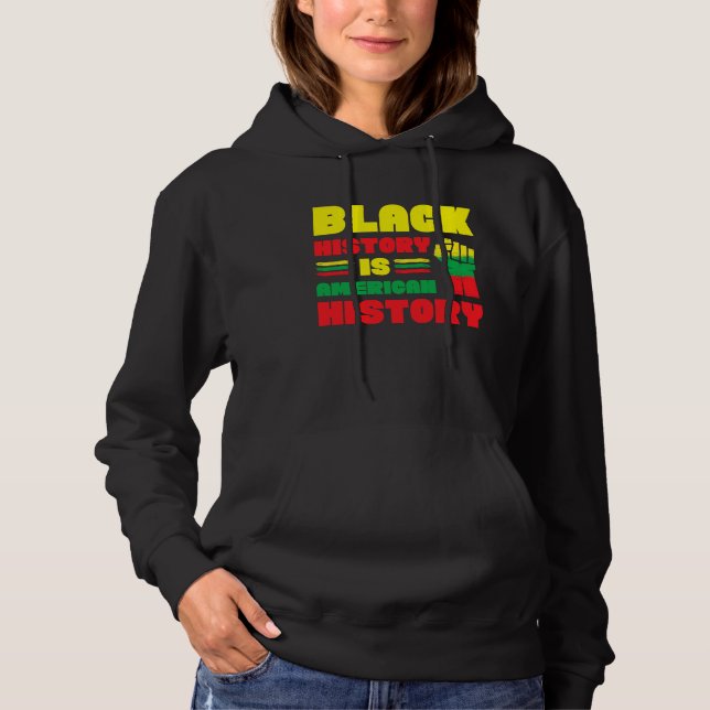 Moletom Black History Is American History Patriotic Africa (Frente)