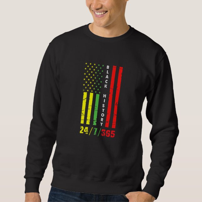 Moletom Black History Month 247365 African American Flag P (Frente)