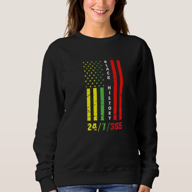 Moletom Black History Month 247365 African American Flag P (Frente)